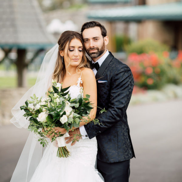 whimsical white bridal bouquet