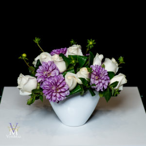 White Roses and Dahlias